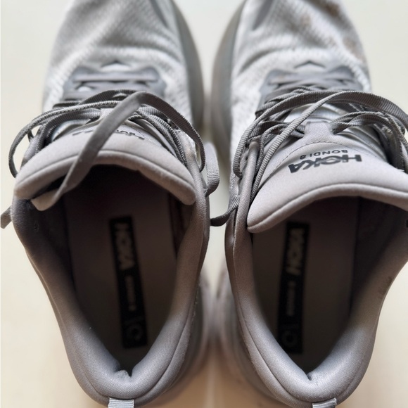 Hoka Bondi 8 Light Gray Mens 10.5 Running Shoes - Picture 5 of 7